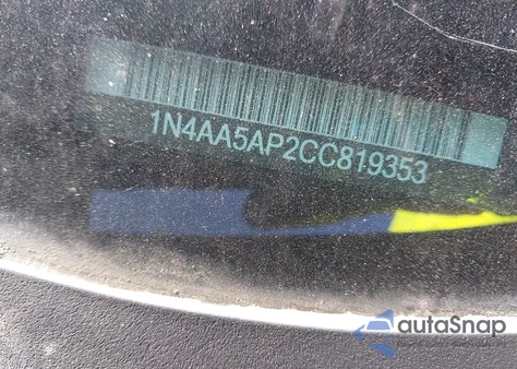 2012 Nissan Maxima 3.5 Sv from USA, damaged, VIN 1N4AA5AP2CC819353